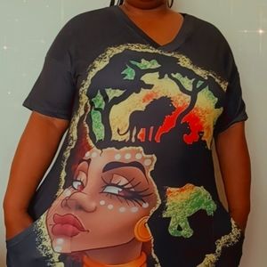 🆕️V-Neck African Dress